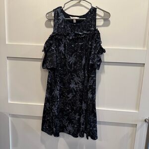 LC Lauren Conrad XL Navy and White Patterned Dress